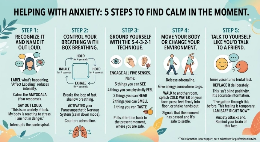 5 steps to stop an anxiety attack
